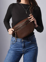Sac Banane Sangle Gallantry Marron sangle 8-vue-porte