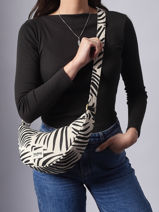 Cross Body Tas Tigre Katoen Hindbag Beige tigre TI-vue-porte