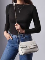 Sac Bandouli�re Serenova Polyurethane Guess Blanc serenova ZG809121-vue-porte