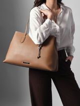 Sac Port� �paule K Ikon Polyester Karl lagerfeld Marron k ikon B1W30001-vue-porte