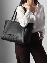 Sac Port� �paule K/ville Cuir Karl lagerfeld Noir k ville B1W30066-vue-porte