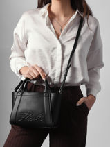 Handtas K/ville Leder Karl lagerfeld Zwart k ville B1W30067-vue-porte