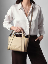 Sac Port� Main K/ville Cuir Karl lagerfeld Beige k ville B1W30067-vue-porte