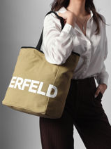 Sac Port� �paule K Essential Coton Karl lagerfeld Vert k essential B1W50050-vue-porte