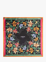 Carr� De Soie Tutti Fleuri 90x90cm Lancel Noir tutti fleuri A13494