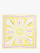 Zijden Sjaal Sunrise 90x90cm Lancel Groen charms A14135