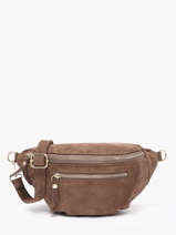 Sac Banane Cuir Milano Beige velvet VE24119O