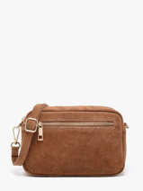 Sac Bandouli�re Velvet Cuir Milano Marron velvet VE25115