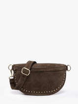 Sac Banane Cuir Milano Marron velvet VE25111