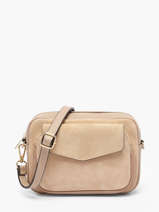 Cross Body Tas Velvet Caviar Leder Milano Beige velvet caviar VC25067