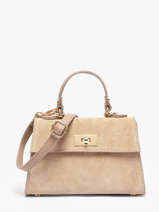 Sac Port� �paule Velvet Caviar Cuir Milano Beige velvet caviar VC25116