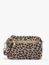 Sac Bandouli�re Velvet Leopardo Cuir Milano Beige velvet leopardo VL25115