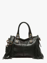 Sac Bandouli�re Dakota Cuir Basilic pepper Noir dakota BDAK72