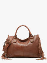 Sac Port� Main Dakota Cuir Basilic pepper Marron dakota BDAK22