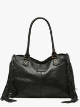 Sac Port� �paule Dakota Cuir Basilic pepper Noir dakota BDAK31