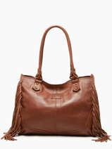 Sac Port� �paule Dakota Cuir Basilic pepper Marron dakota BDAK31