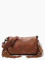 Sac Bandouli�re Dakota Cuir Basilic pepper Marron dakota BDAK43
