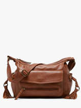 Sac Bandouli�re Cow Cuir Basilic pepper Marron cow BCOW86