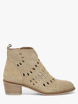 Bottines � Talon En Cuir Alpe Beige women 54331108