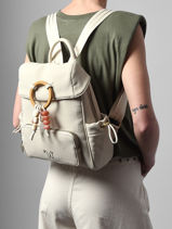 Sac � Dos Woomen Beige camomille pearl WCAE02-vue-porte