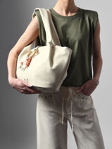 Sac Port� �paule Woomen Beige camomille pearl WCAE07-vue-porte