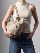 Sac Port� �paule Maranta Velours Woomen Rose maranta WMAT11-vue-porte