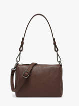 Sac Bandouli�re Caviar Cuir Milano Marron caviar CA25065