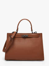 Sac Port� Main Caviar Cuir Milano Marron caviar CA25116