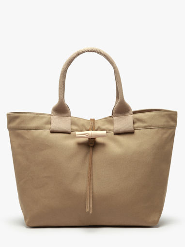 Longchamp Le roseau toile Handtas Beige