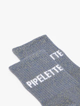 Chaussettes Miniprix Bleu socks A02-vue-porte