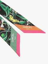 Foulard Lancel Noir charms A13882-vue-porte