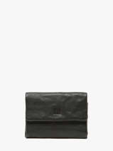 Portefeuille Cuir Biba Noir wallet TOT1L