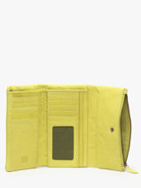 Portefeuille Cuir Biba Jaune wallet TOT1L-vue-porte