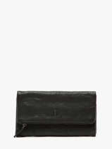 Portefeuille Cuir Biba Noir wallet TOT2L