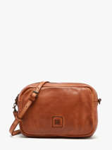 Sac Bandouli�re Heritage Cuir Biba Marron heritage BT32