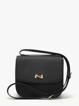 Sac Bandouli�re Ulysse Cuir Nathan baume Noir odyssey 2