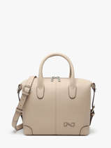 Sac Port� Main Clark Cuir Nathan baume Beige drive 1