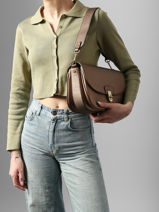 Sac Port� �paule Zora Hexagona Marron zora 8620230-vue-porte