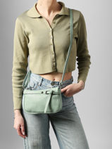 Cross Body Tas Caviar Leder Milano Groen caviar G1421N-vue-porte