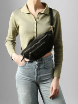 Sac Banane Cuir Milano Noir velvet VE24119O-vue-porte