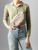 Sac Banane Cuir Milano Rose velvet VE24119O-vue-porte