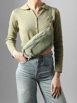 Sac Banane Cuir Milano Vert velvet VE24119O-vue-porte