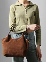 Sac Port� �paule Velvet Caviar Cuir Milano Marron velvet caviar VC241111-vue-porte