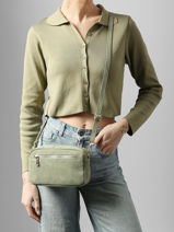 Cross Body Tas Velvet Leder Milano Groen velvet VE25115-vue-porte