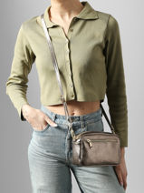 Sac Bandouli�re Nine Cuir Milano Rose nine NI25115-vue-porte