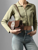 Handtas Velvet Caviar Leder Milano Bruin velvet caviar VC25114-vue-porte