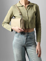 Cross Body Tas Caviar Leder Milano Beige caviar CA25065-vue-porte