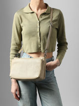 Cross Body Tas Caviar Leder Milano Beige caviar CA25066-vue-porte