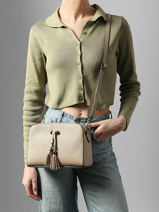 Cross Body Tas Caviar Leder Milano Beige caviar CA21101-vue-porte