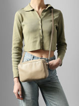 Sac Bandouli�re Caviar Leder Milano Beige caviar CA25112-vue-porte